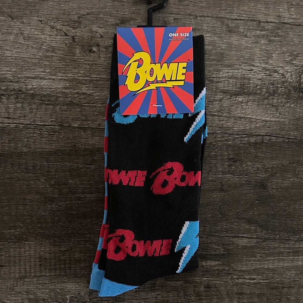 ⚡️⚡️David Bowie Official Merch Crew Socks⚡️